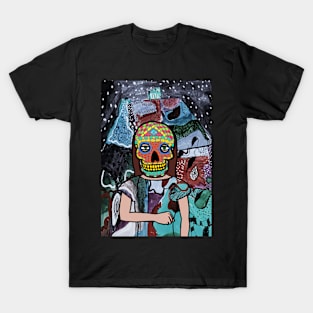 p: A Unique FemaleMask NFT with Mexican Eyes, Green Skin, and a Mysterious Aura T-Shirt